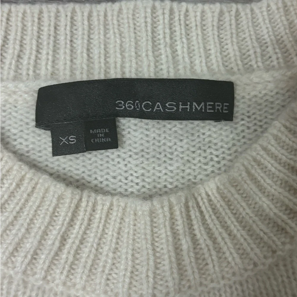 360 Cashmere Women's Sweater - Cream with Tan and Gold Stripes - Picture 2 of 5